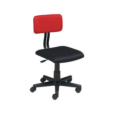 Chaise de bureau FIRST coloris noir et rouge pour 27