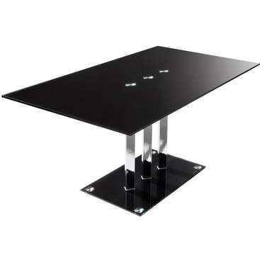 Table rectangulaire VIDEO coloris noir pour 200