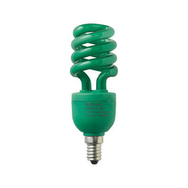 Ampoule spirale E14 coloris vert pour 8