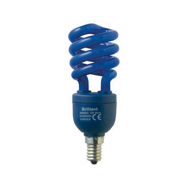 Ampoule spirale E14 coloris bleu pour 8