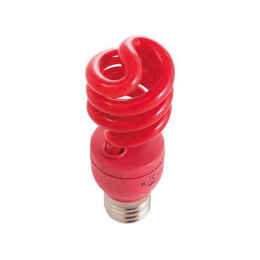 Ampoule spirale coloris rouge pour 8