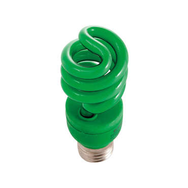 Ampoule spirale coloris vert pour 8