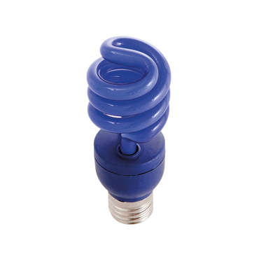 Ampoule spirale coloris bleu pour 8