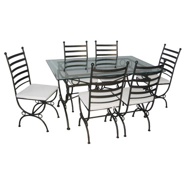Ensemble table rectangulaire + 6 chaises SYRACUSE pour 423