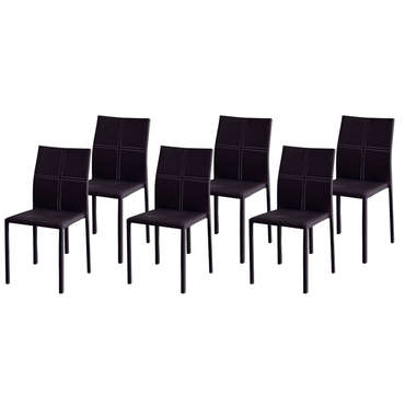 Lot de 6 chaises ATIA coloris noir pour 161