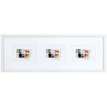 Cadre photo multi-vues OSAKA coloris blanc pour 10