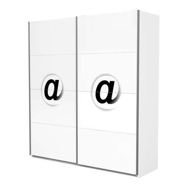 Armoire 2 portes coulissantes 200 cm AROBASE coloris blanc pour 909