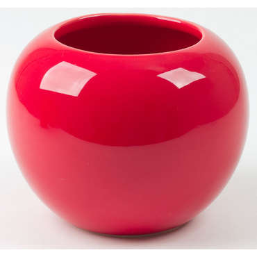 Vase boule 13 cm Coloris rouge pour 6