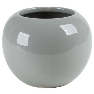 Vase 13 cm BOLA coloris gris pour 6