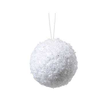 Lot de 6 boules de neige coloris blanc pour 1