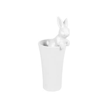Vase en cramique BUNNY coloris blanc pour 36