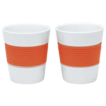 Lot de 2 mugs - 30cl PULP coloris rouge et gris pour 5