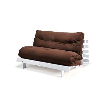 Structure canap futon 140 cm (vendue sans matelas) coloris blanc pour 99