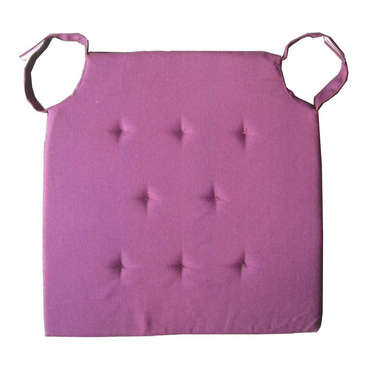 Galette de chaise 40x40 cm FIONA coloris violet pour 5