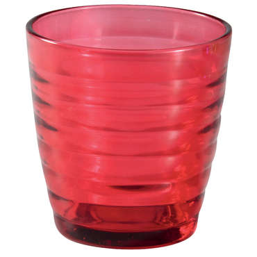 Lot de 6 verres de 26 cl STRIE coloris rouge pour 5