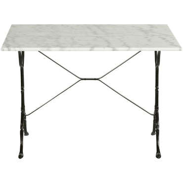 Table rectangulaire en marbre et mtal noir JAVA pour 60