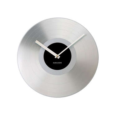 Horloge Record argent - D. 31cm. PLATINUM pour 35