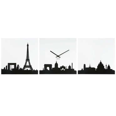 Horloge Paris Skyline MDF - Set de 3. 35 x 35cm KA5354 pour 50
