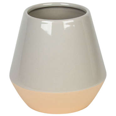 Vase petit modle en cramique - H15 cm TORIS coloris gris et beige pour 13