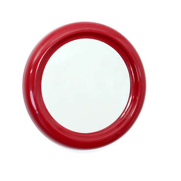 Miroir rond 30 cm Coloris rouge pour 3