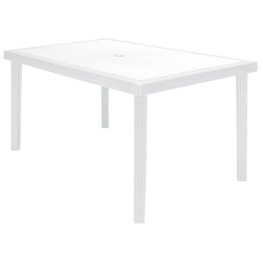 Table de jardin 90x150 cm BOHEME coloris blanc pour 80